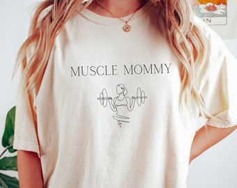 Muscle Mommy gym Pump cover Comfort Colors Oversize Weight Lifting Shirt Workout out T shirt Gift for Gym Rats Minimalist Graphic