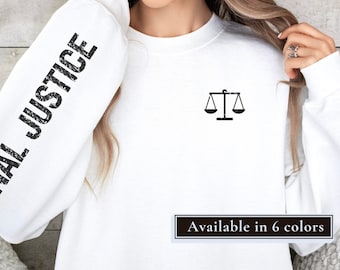 Custom College apparel Criminal Justice Major College Sweatshirt Criminal Justice crewneck gift for college graduate criminal justice