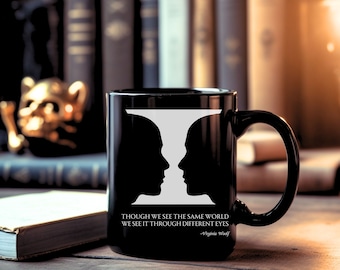 Psychology Mug Optical Illusion Face Vase Mug Perception Illusion Gift for Psychology Major School Psychologist Therapist PsyD Graduate