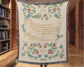 Irish Wedding Blessing woven tapestry blanket housewarming gift Irish blessing gift for couple bridal shower gift woven throw blanket