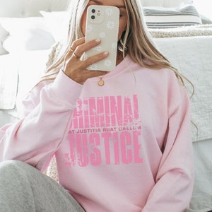 College Apparel Criminal Justice Major College Sweatshirt Criminal Justice College graduation gifts for new lawyer college merch Criminology