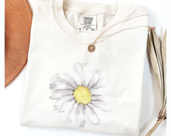 Comfort Colors Daisy T-Shirt: Cottagecore Floral Graphic Tee