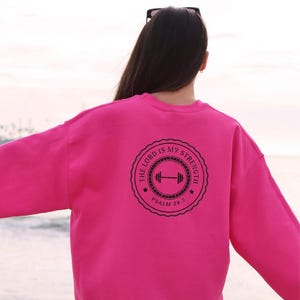 Christian Gym Shirt Psalm 27 weight lifting graphic sweatshirt mens Christian Shirts bible verse lifting shirt gift for gym rat image 10