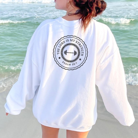 Christian Gym Shirt Psalm 27 weight lifting graphic sweatshirt mens Christian Shirts bible verse lifting shirt gift for gym rat