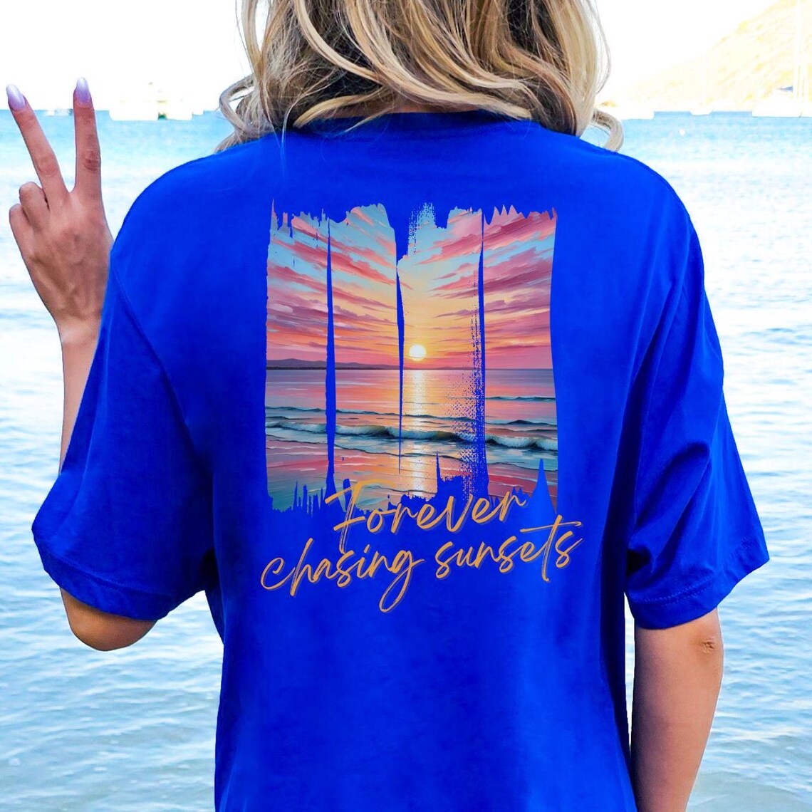 Summer Shirt Sunset Graphic Tee Forever Chasing Sunsets Beach Hoodie ...