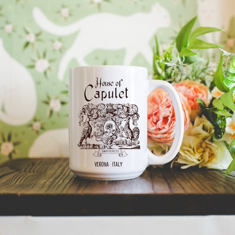 Romeo and Juliette Coffee Mug Set House of Capulet House of Montague ...