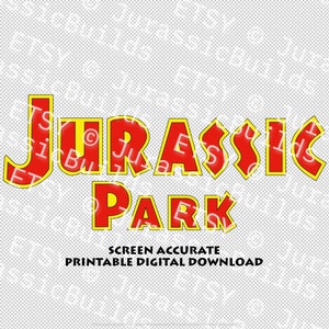 Jurassic Park Gate Screen Accurate Logo, printable digital download