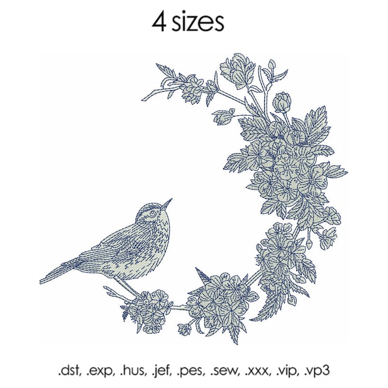 Bird Embroidery Etsy