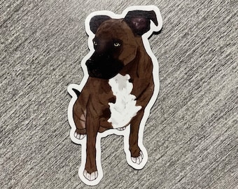 Mountain Cur Dog  Fridge Magnet - Dog Magnet - Original animal art magnet - dog lover gift
