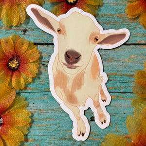 Nigerian Dwarf Goat Magnet - Original Art - flexible vinyl magnet - Homesteader Magnet - Farm Animal - Elsa, the Goat - Gift for Him or her