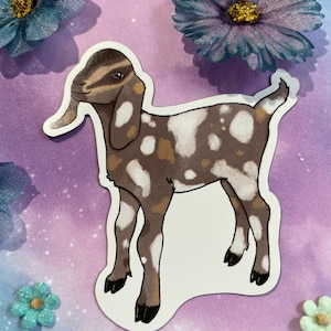Nubian Goat Fridge Magnet - Flexible Vinyl magnet - Goat Magnet - Original Art - Homesteader - Goat Lover Gift - barnyard animal