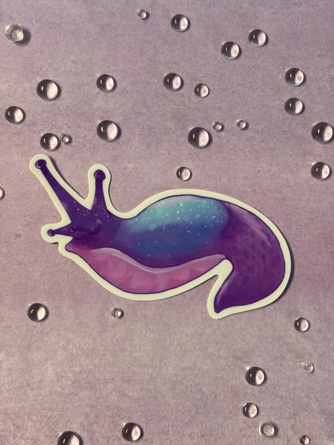 Whimsical Slug Matte Sticker - Water Resistant Vinyl Sticker - Galaxy ...