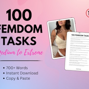 100 Femdom Tasks | Femdom Scripts | Onlyfans Sexting | Adult Content | Femdom Captions