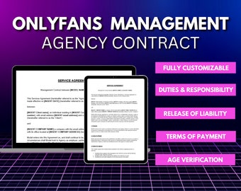 Onlyfans Management Contract Agency Model Contract Service Agreement