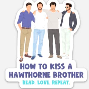 Hawthorne Brothers Read. Love. Repeat. 3x3 inch die-cut sticker
