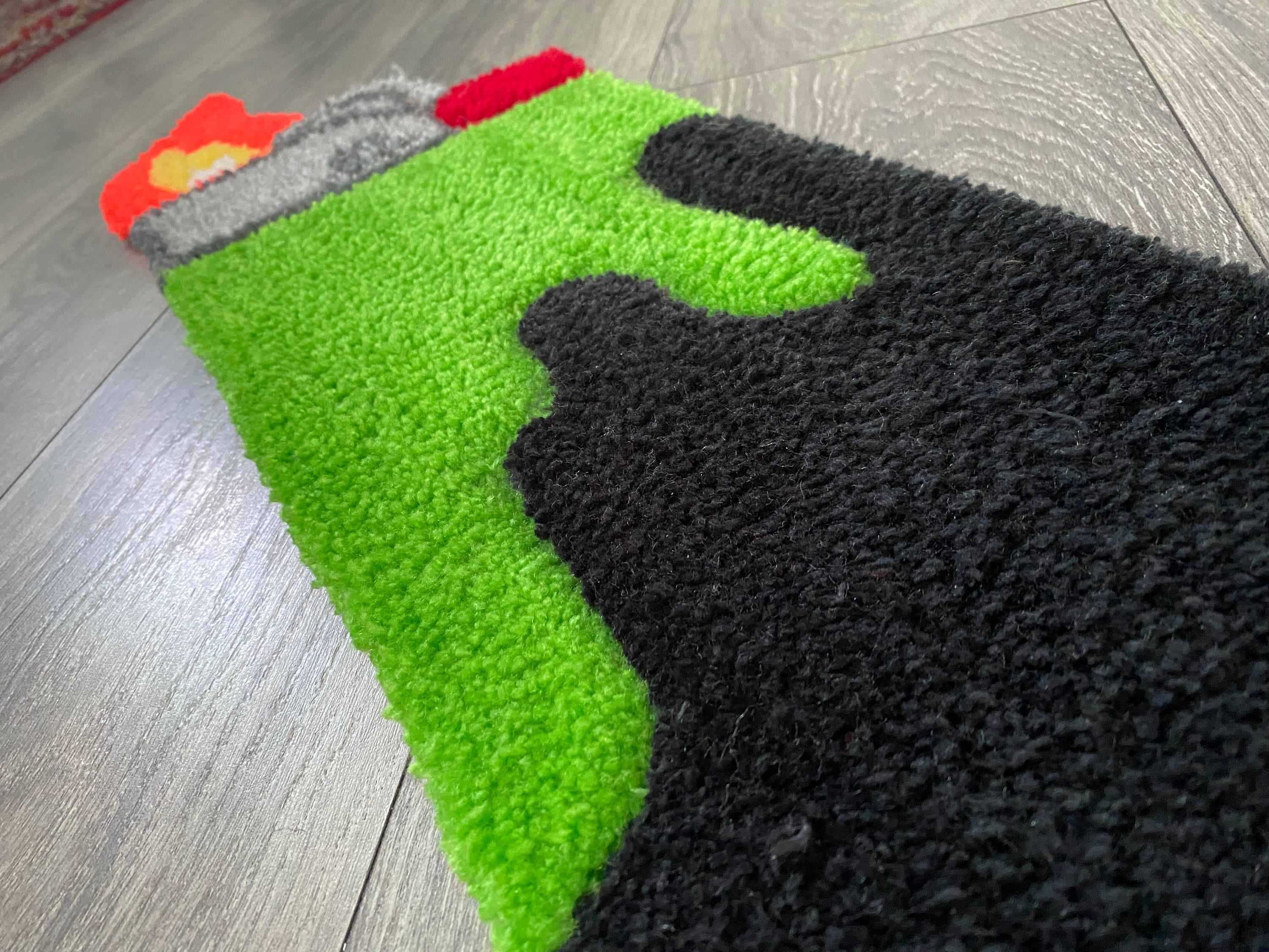 Custom Handmade Green Slime Lighter Rug - Etsy