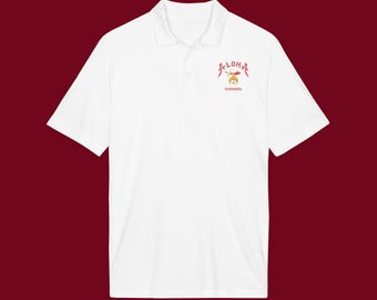 Polo Aloha Shriners Sport-Tek® Performance (Logotipo oscuro sobre fondo blanco)