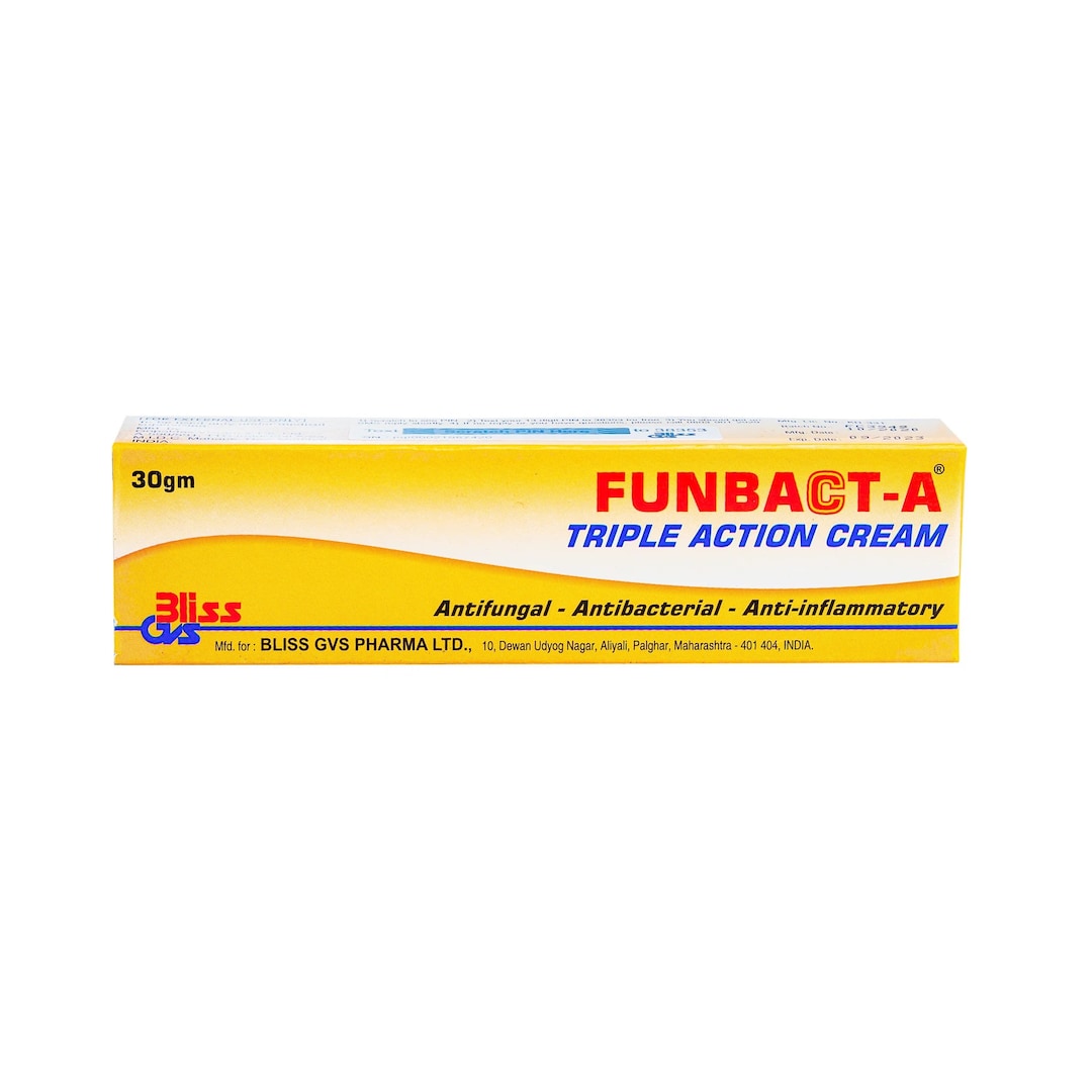 Funbact-A Triple Action Cream for Skin Inflammation and Infections ...
