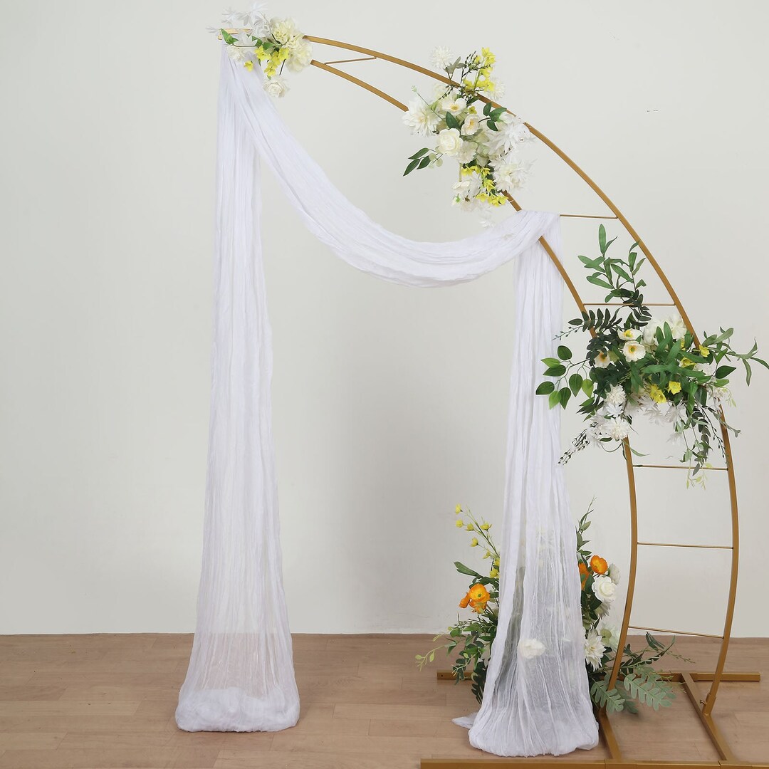 20ft Cheesecloth Wedding Arch Draping Fabric White Scarves Etsy
