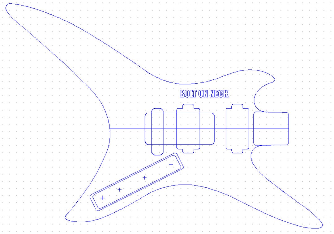 Star Guitar Template - Etsy for Full Size Printable Guitar Templates Pdf Free Download