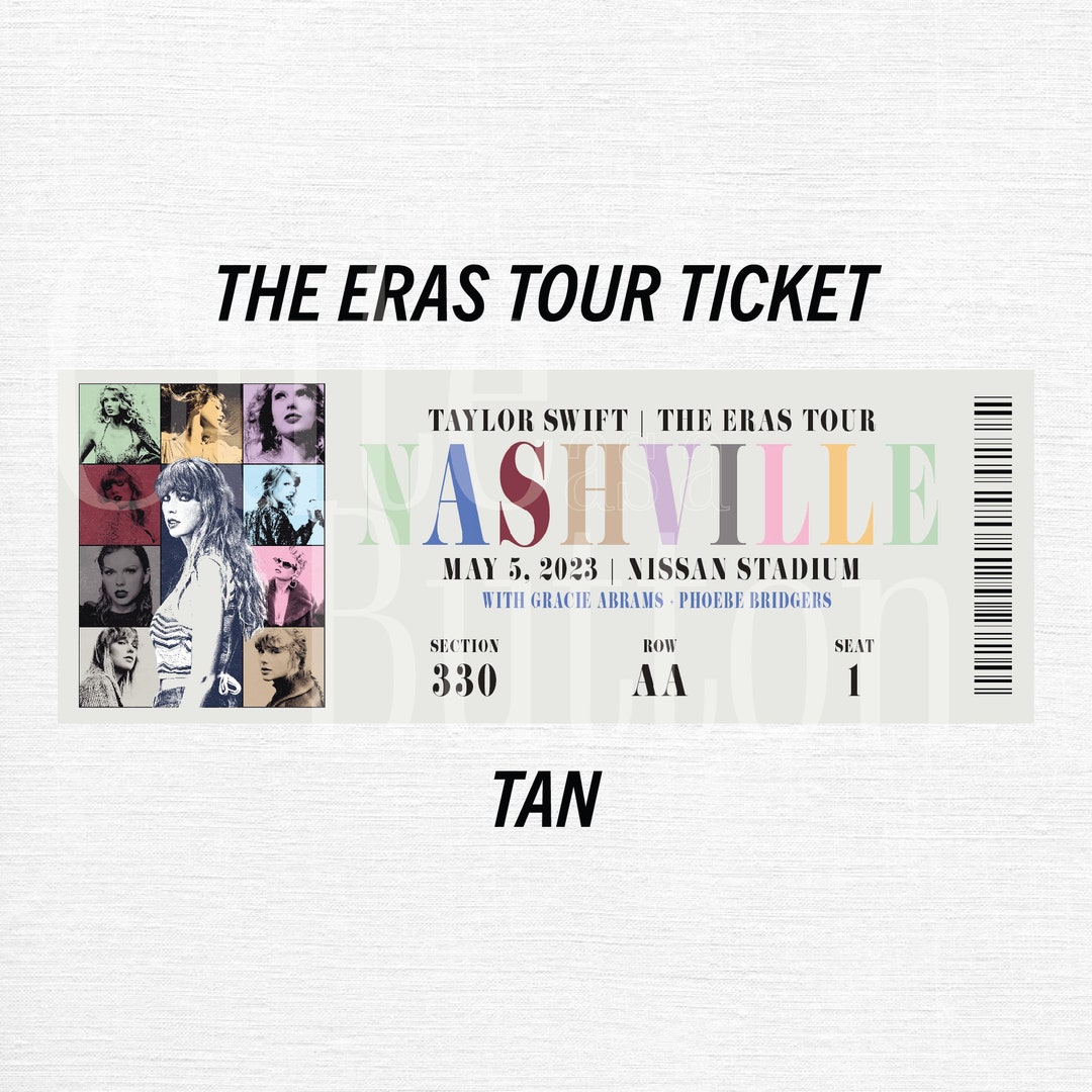 Taylor Swift the Eras Tour Digital Ticket Stubhub Etsy