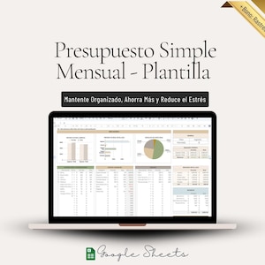Planificador de Presupuesto para Google Sheets | Hoja de Cálculo de Presupuesto Mensual | Plantilla para presupuesto vs Gastos | Gastos