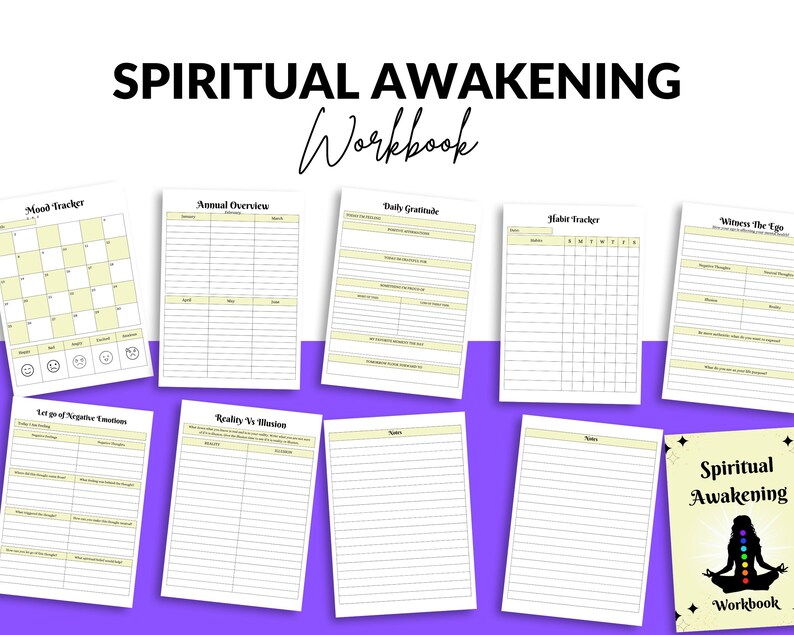 Printable Spiritual Awakening Workbook, Spiritual Awakening Planner ...