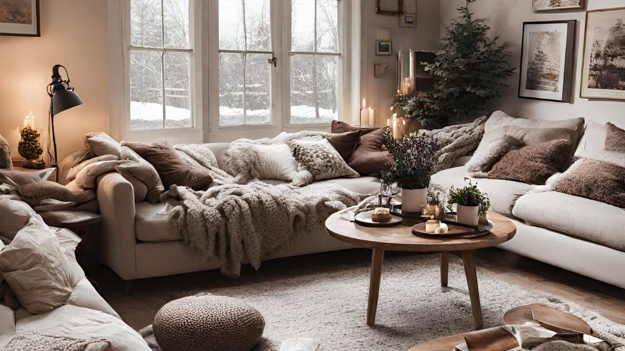 Holiday Zoom Background: Cozy Christmas Cabin, Zoom Background, Virtual