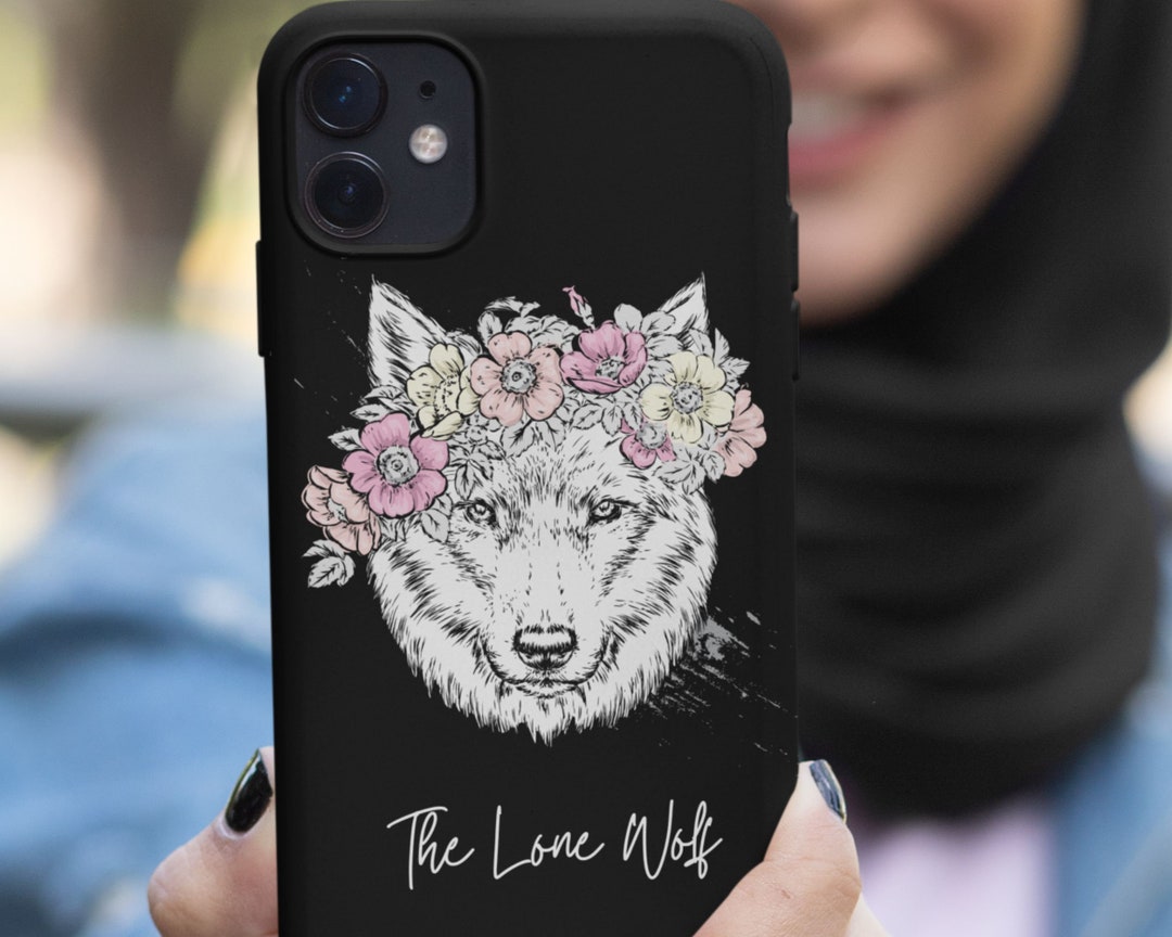 Lone Wolf Phone Case, Minimalist Phone Case, Tough Phone Case, Gift for
