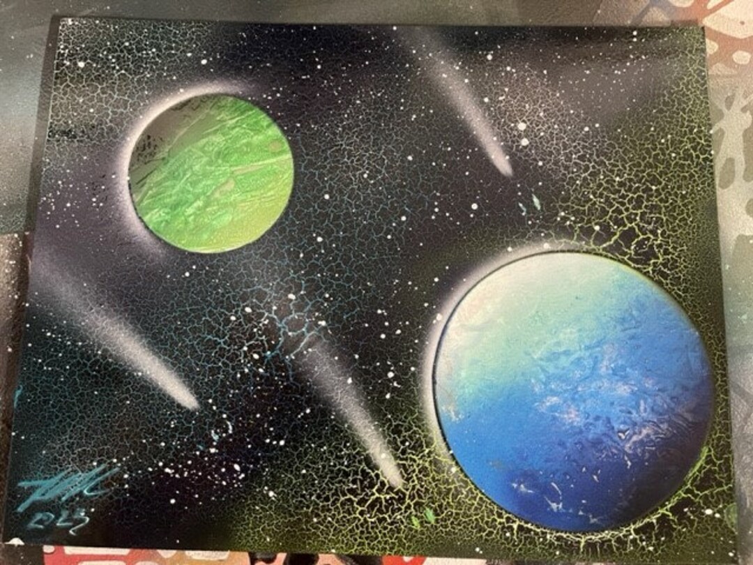 Spray Paint With Crackle Paint Etsy