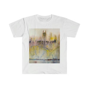 original watercolor art print Nashville skyline tshirt