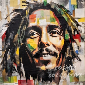 Bob Marley, Digital Art Print, AI-Generated, Wall Art, AI Art, Digital Download, Home Decor, Printable