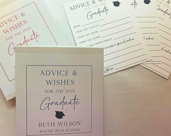 Graduation Advice & Wishes Cards with Personalized Keepsake Box, Graduation Party, Graduation Party Decorations, Graduation Party Guest Book