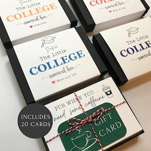 Graduation Gift Card Box – Personalized Little College Survival Box, Money & Gift Card Holder for High School Grads
