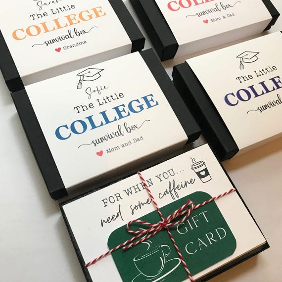 College-Geschenkkarten-Pflegepaket – 20 Karten, Geldhalter, Personalisierbar