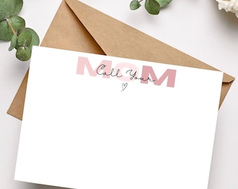 Call Your Mom Notecards - Set of 10 Notecards and Envelopes