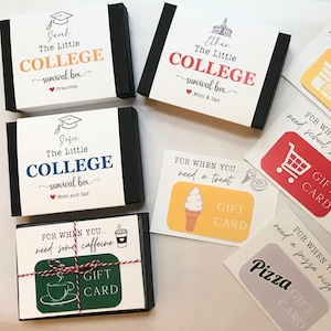 College Gift Card Box – Personalized Little College Survival Box, Money & Gift Card Holder, High School Graduation, College Student Gift image 3