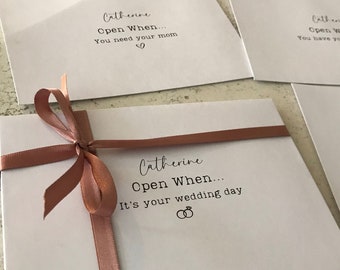 Open When Envelopes Letters, To my daughter on her Wedding Day, Letters to daughter, Gift for Daughter on Wedding Day