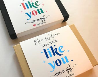 Teacher Gift Card Holder, Personalized Teacher Gift, Custom School or Holiday Colors