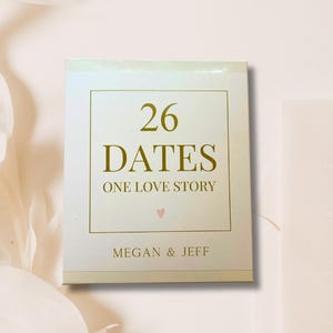 Year of Dates Gift for Husband Wife Boyfriend Girlfriend, A to Z Date Ideas, Box of Dates, Paper Anniversary, Wedding Gift, Romantic Gift