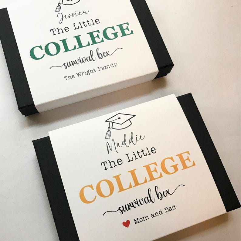 College Gift Card Box – Personalized Little College Survival Box, Money & Gift Card Holder, High School Graduation, College Student Gift image 4