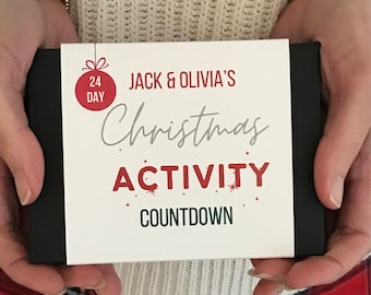 Christmas Advent Calendar for Family Kids, Family Activity Advent Calendar, Christmas Countdown Box, Christmas Activity Countdown
