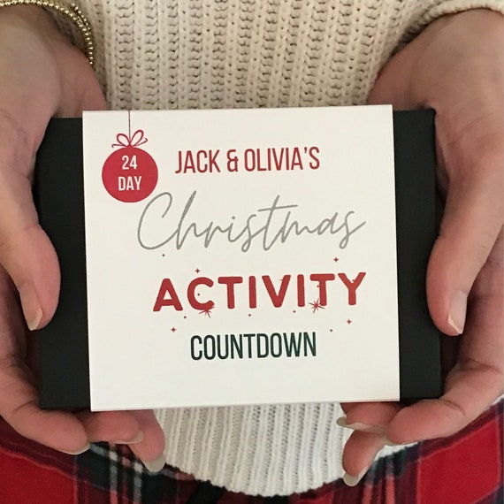 Christmas Advent Calendar for Family Kids, Family Activity Advent Calendar, Christmas Countdown Box, Christmas Activity Countdown