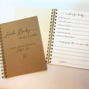 Book Baby Shower Guest Book, Baby Shower Guest Book Alternative, Advice and Wishes for Baby, Advice for New Parents, Personalized