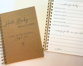 Book Baby Shower Guest Book, Baby Shower Guest Book Alternative, Advice and Wishes for Baby, Advice for New Parents, Personalized