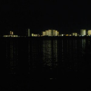Condos in Gulf Shores, Alabama at night