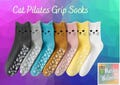 Cat Pilates Grip Socks, Size S/M  & Size M/L