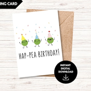 Cartão de aniversário de trocadilho de comida, cartão de aniversário engraçado para colega de trabalho, cartão de aniversário imprimível, cartão de aniversário fofo, cartão engraçado para ele