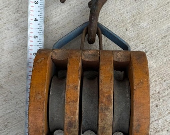 Polea triple VTG McGraw Edison de 2400 lb para navegación y aparejo EUC HTF