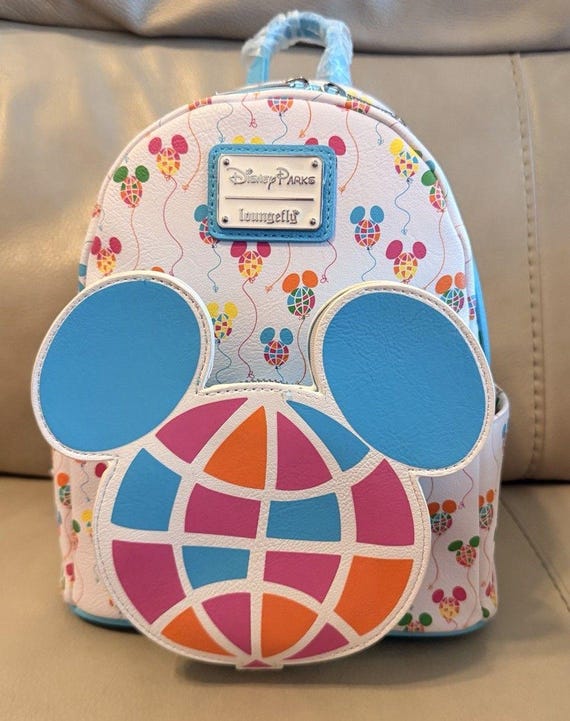 Disney World 50th Epcot Balloon Loungefly Backpack Vault Collection NEW